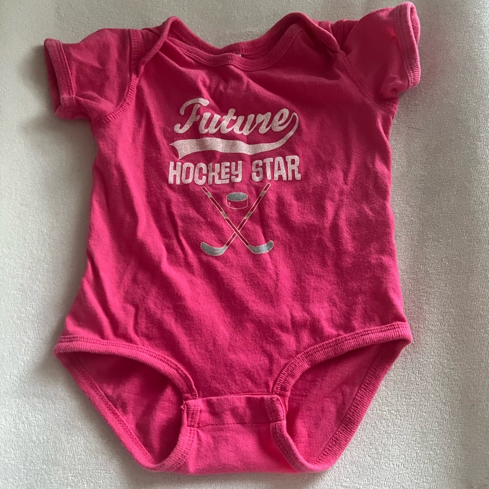 Rabbit Skins Pink 'Future Hockey Star' Bodysuit